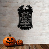 Personalized They're Creepy Halloween Metal Wall Art Led Light, Custom Halloween Sign, Halloween Party Decor, Custom Metal Fall Autumn