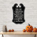 Personalized They're Creepy Halloween Metal Wall Art Led Light, Custom Halloween Sign, Halloween Party Decor, Custom Metal Fall Autumn