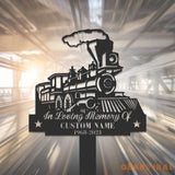Personalized Train Memorial Stake - Metal Stake - Train Sign - Train Gift | GearViral