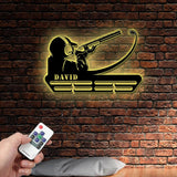 Personalized Trap Shooting Metal Sign Wall Art with LED Light, Shooting Metal Wall Decor, Sport Gift, Shooting Sport Lover, Home Decor