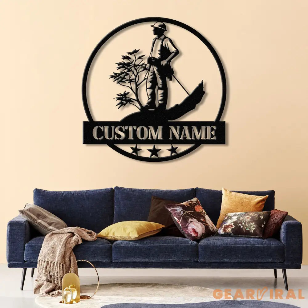 Personalized Tree Climbing Metal Wall Art with LED Lights Arborist Name Sign Lumberjack Gifts Tree Climber Decor for