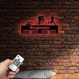 Personalized Triathlon Medal Holder with Led Light Custom Name Metal Hanger Sports Medal Display Rack for Awards