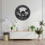 Personalized Tropical Patio or Pool Sign - Custom Tropical Sign - Tropical Palm Tree Metal Address Sign - Beach House Sign | GearViral