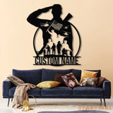 Personalized US Soldier Metal Wall Art LED Light Custom Military Name Sign American Army Home Decor Patriotic Wall Art