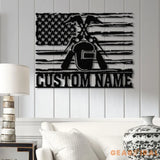 Personalized US Welder Metal Sign with Led Light Custom Mechanic Name Wall Art Ironworker Sign Welder Metal Wall Art
