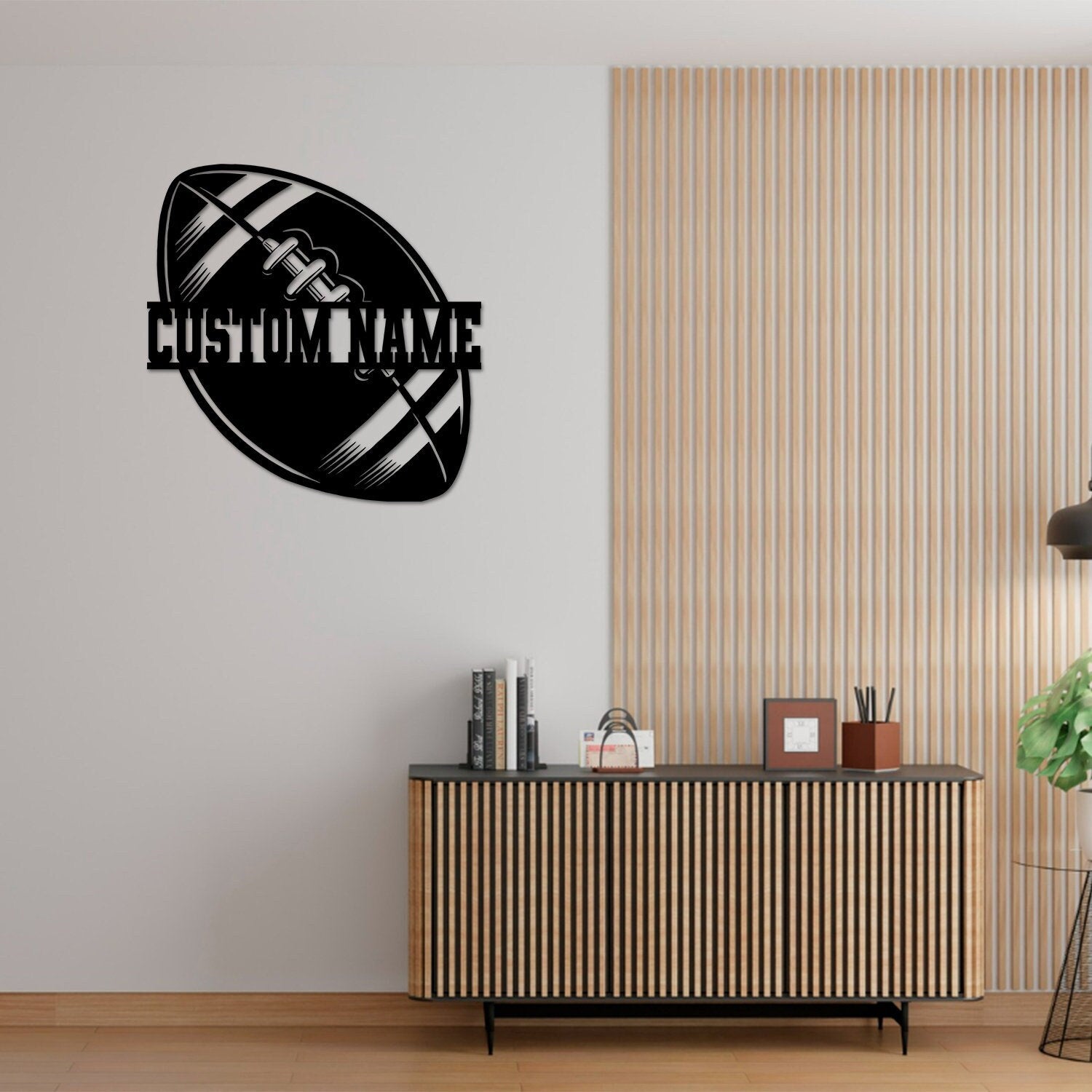 Personalized USA Football Metal Wall Art, Football Sign, Football Name Sign, Sports Name Sign, Gift For US Football Players, Sports Wall Art