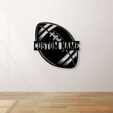 Personalized USA Football Metal Wall Art Football Sign Football Name Sign Sports Name Sign Gift For US Football Players