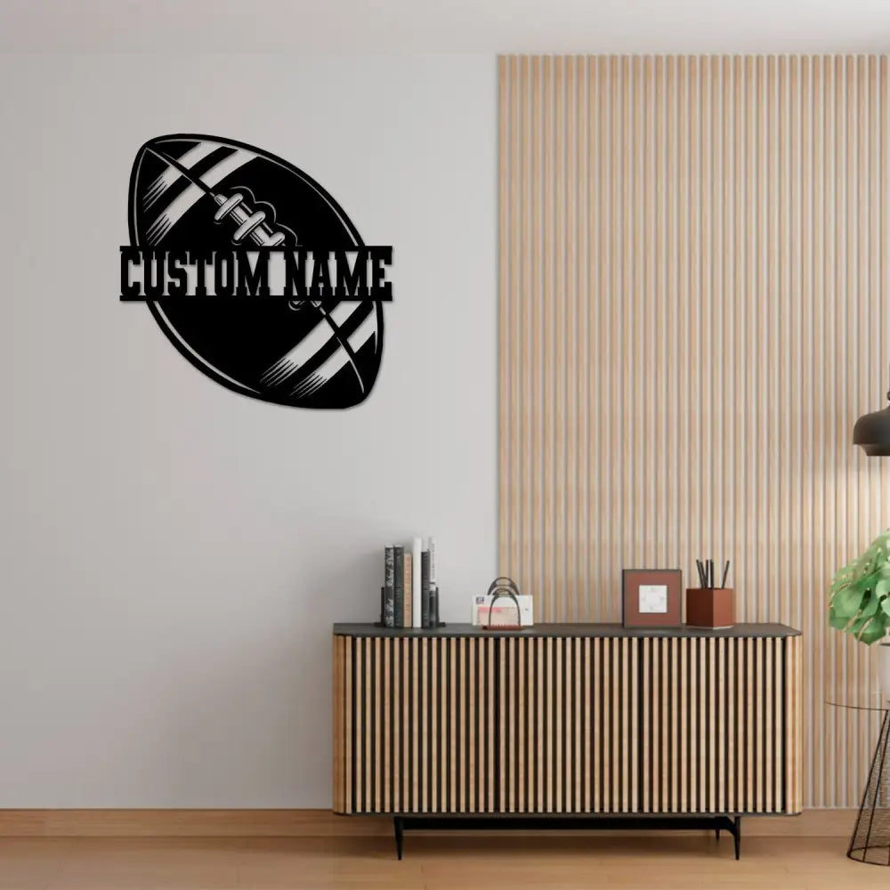 Personalized USA Football Metal Wall Art Football Sign Football Name Sign Sports Name Sign Gift For US Football Players