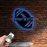 Personalized USA Football Metal Wall Art Football Sign Football Name Sign Sports Name Sign Gift For US Football Players