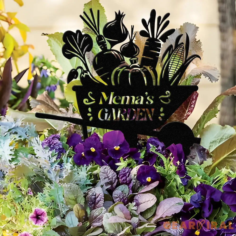 Personalized Vegetables Garden Sign Vegetables Garden Stake Metal Yard Art Vegetable Plot Markers Gardener Gift Outdoor