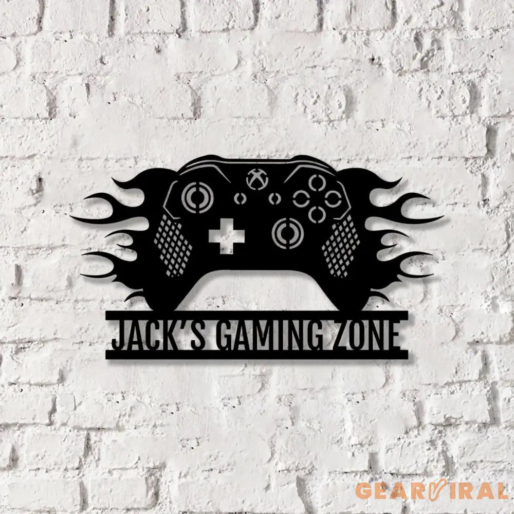 Personalized Video Game Controller Metal Wall LED Lights Gamer Wall Art Game Room Decor Boys Room Decoration - Gearviral