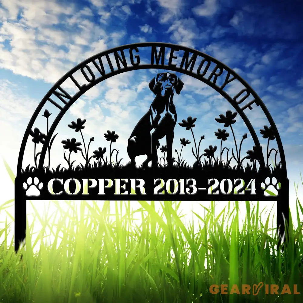 Personalized Vizsla Memorial Stake Pet Grave Marker with Stake Vizsla Dog Loss Gift Sympathy Sign Remembrance Stake