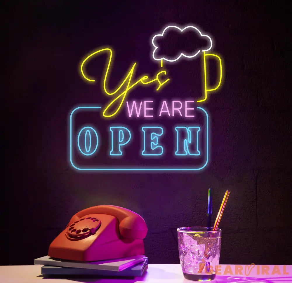 Personalized We Are Open Neon Sign Custom Name Bar Neon Sign Neon Sign Gifts Neon Sign for Dad Christmas Gift Neon Man