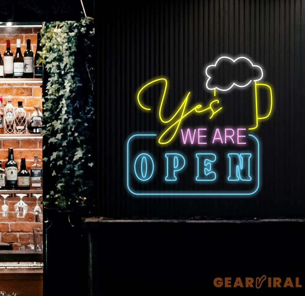 Personalized We Are Open Neon Sign Custom Name Bar Neon Sign Neon Sign Gifts Neon Sign for Dad Christmas Gift Neon Man