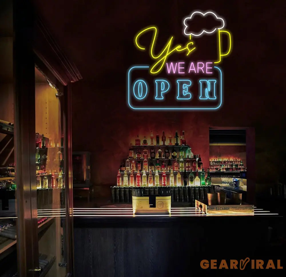 Personalized We Are Open Neon Sign Custom Name Bar Neon Sign Neon Sign Gifts Neon Sign for Dad Christmas Gift Neon Man