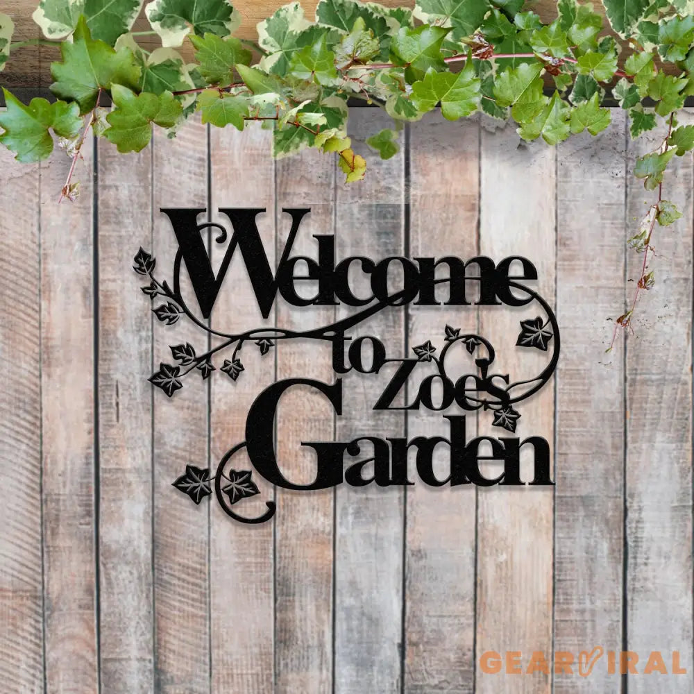 Personalized Welcome to Our Garden Sign Custom Metal Garden Sign Outdoor Metal Welcome Sign Garden Decor Garden Name