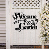 Personalized Welcome to Our Garden Sign Custom Metal Garden Sign Outdoor Metal Welcome Sign Garden Decor Garden Name