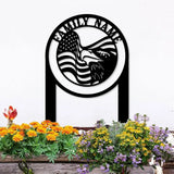 Personalized Welcome US Metal Stake Personalized Family Name Yard Sign Outdoor Decor Garden Stake Outdoor Door Garden