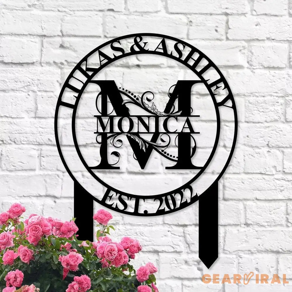 Personalized Welcome US Metal Stake Personalized Family Name Yard Sign Outdoor Decor Garden Stake Outdoor Door Garden