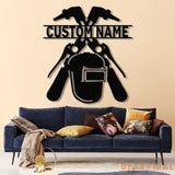 Personalized Welder Metal Sign with Led Light Custom Mechanic Name Wall Art Ironworker Sign Welder Metal Wall Art