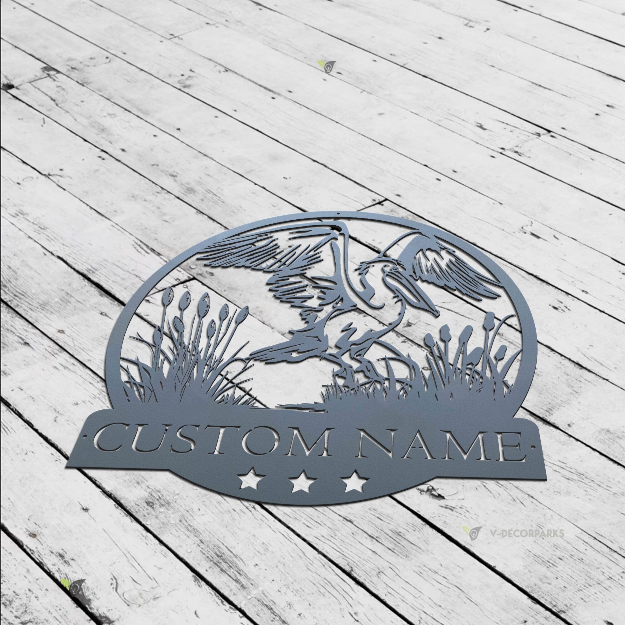 Personalized White Pelican Metal Wall Art Custom Pelican Hunting Lover Name Sign Pelican Decor Home Decor Bird Nursery Decoration US Pelican | GearViral