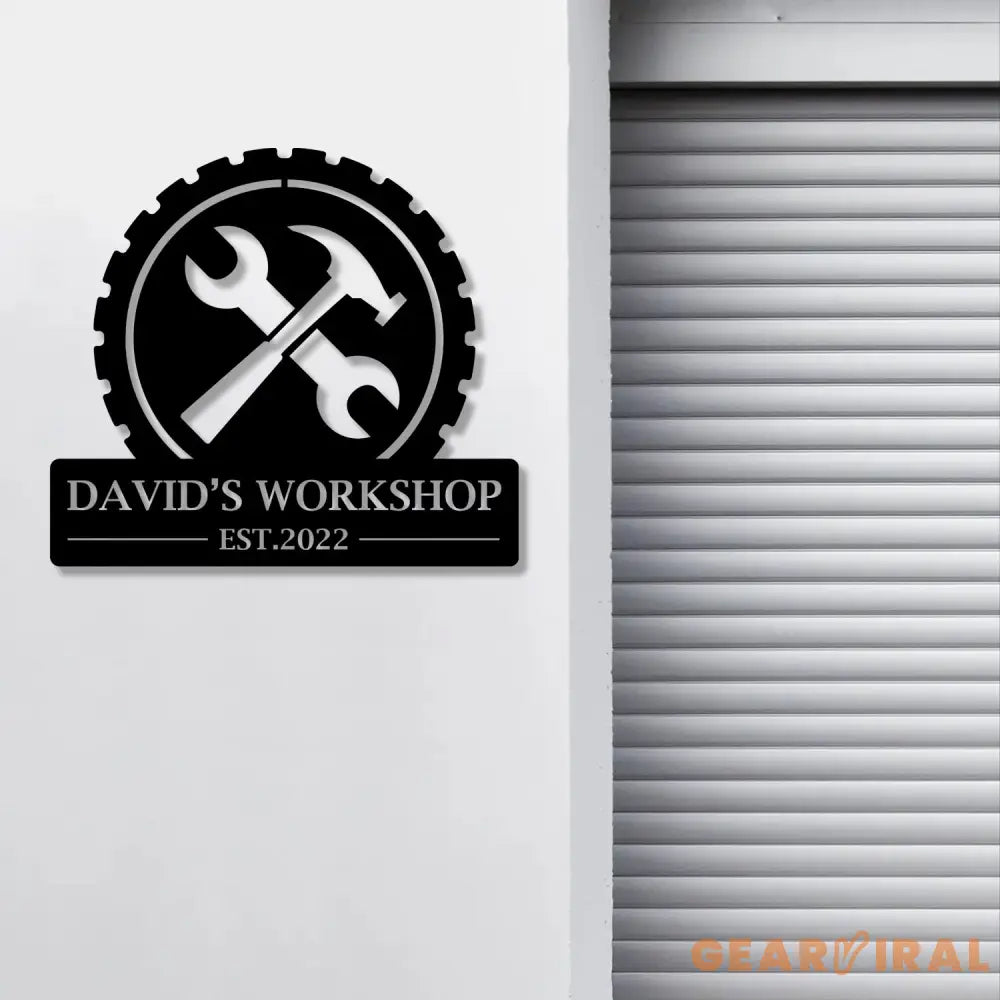 Personalized Workshop Metal Sign Custom Name Metal Sign Gift for Grandpa Gift for Papa - Gearviral