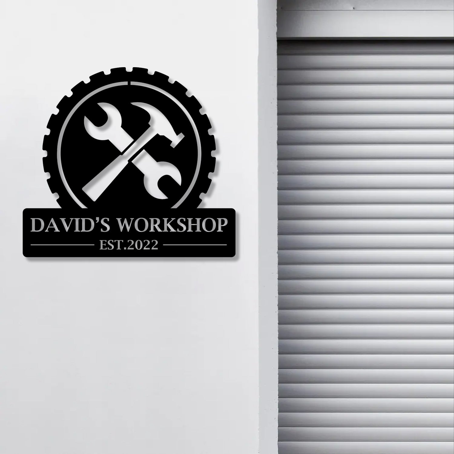 Personalized Workshop Metal Sign, Custom Name Metal Sign, Gift for Grandpa, Gift for Papa - Gearviral
