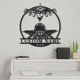 PersonalizedFighter Jet Pilot Metal Sign Led Lights - Custom Aircraft Air Force Name Sign Home Decor Military Plane Decoration Birthday Gift | GearViral