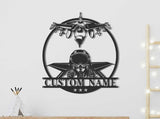 PersonalizedFighter Jet Pilot Metal Sign Led Lights - Custom Aircraft Air Force Name Sign Home Decor Military Plane Decoration Birthday Gift | GearViral