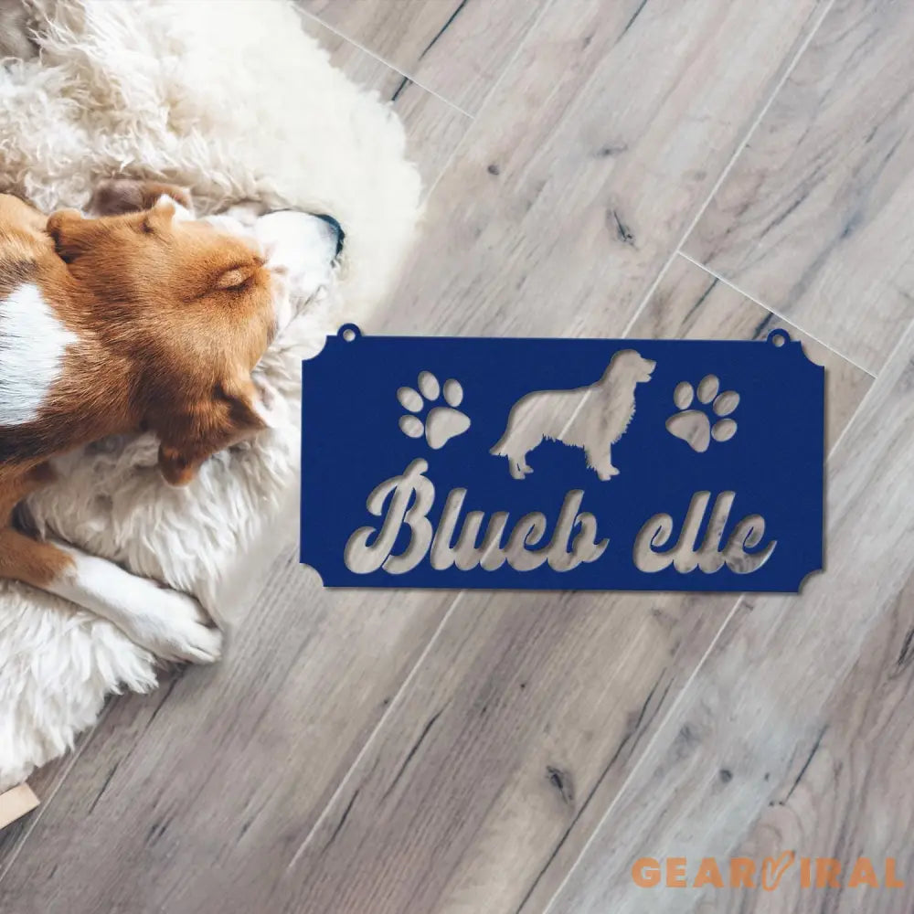 Pet Name Metal Sign Dog Sign for Wall Dog House Name Pet Name Plaque Dog DÃƒÂ©cor Pet Signs Dog Name Sign Dog Kennel