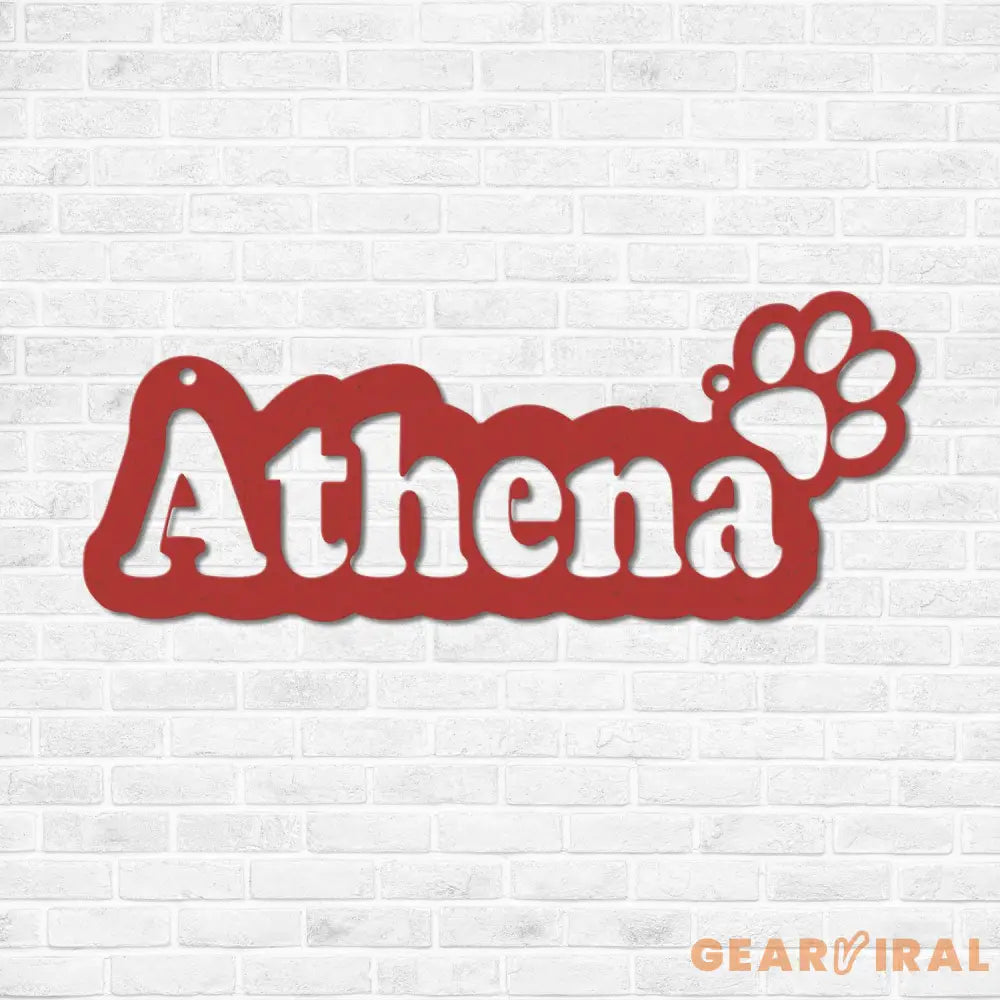 Pet Name Metal Sign Dog Sign for Wall Dog House Name Pet Name Plaque Dog Decor Pet Signs Dog Name Sign Dog Kennel Name