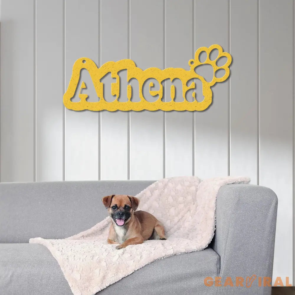 Pet Name Metal Sign Dog Sign for Wall Dog House Name Pet Name Plaque Dog Decor Pet Signs Dog Name Sign Dog Kennel Name