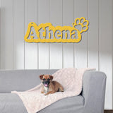 Pet Name Metal Sign, Dog Sign for Wall, Dog House Name, Pet Name Plaque, Dog Decor, Pet Signs, Dog Name Sign, Dog Kennel Name Plate