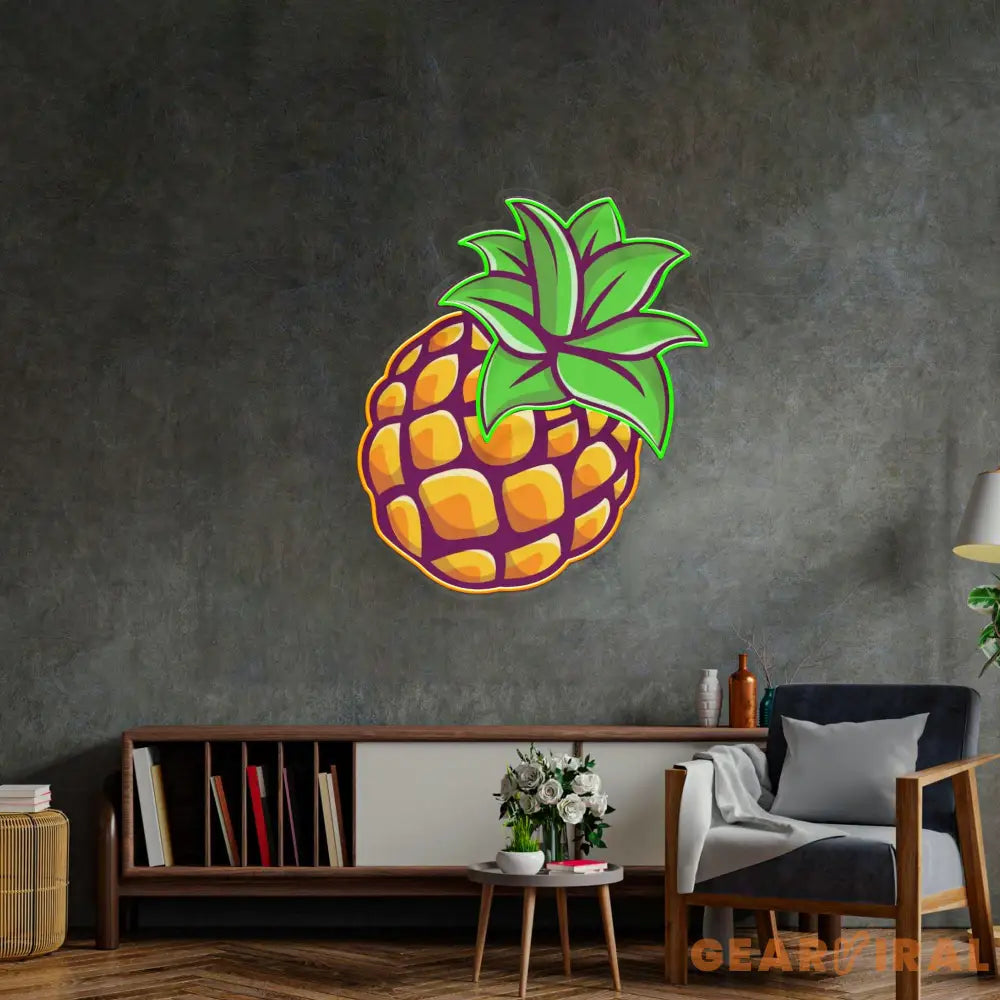 Pineapple Neon Acrylic Artwork