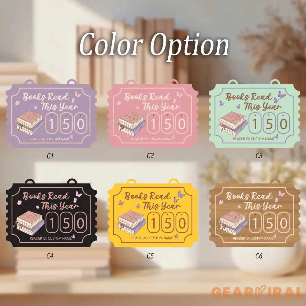 Pink Book Tracker Sign, Custom Reading Goal Counter, Personalized Library Decor, Book Lover Gift, Reading Progress Display