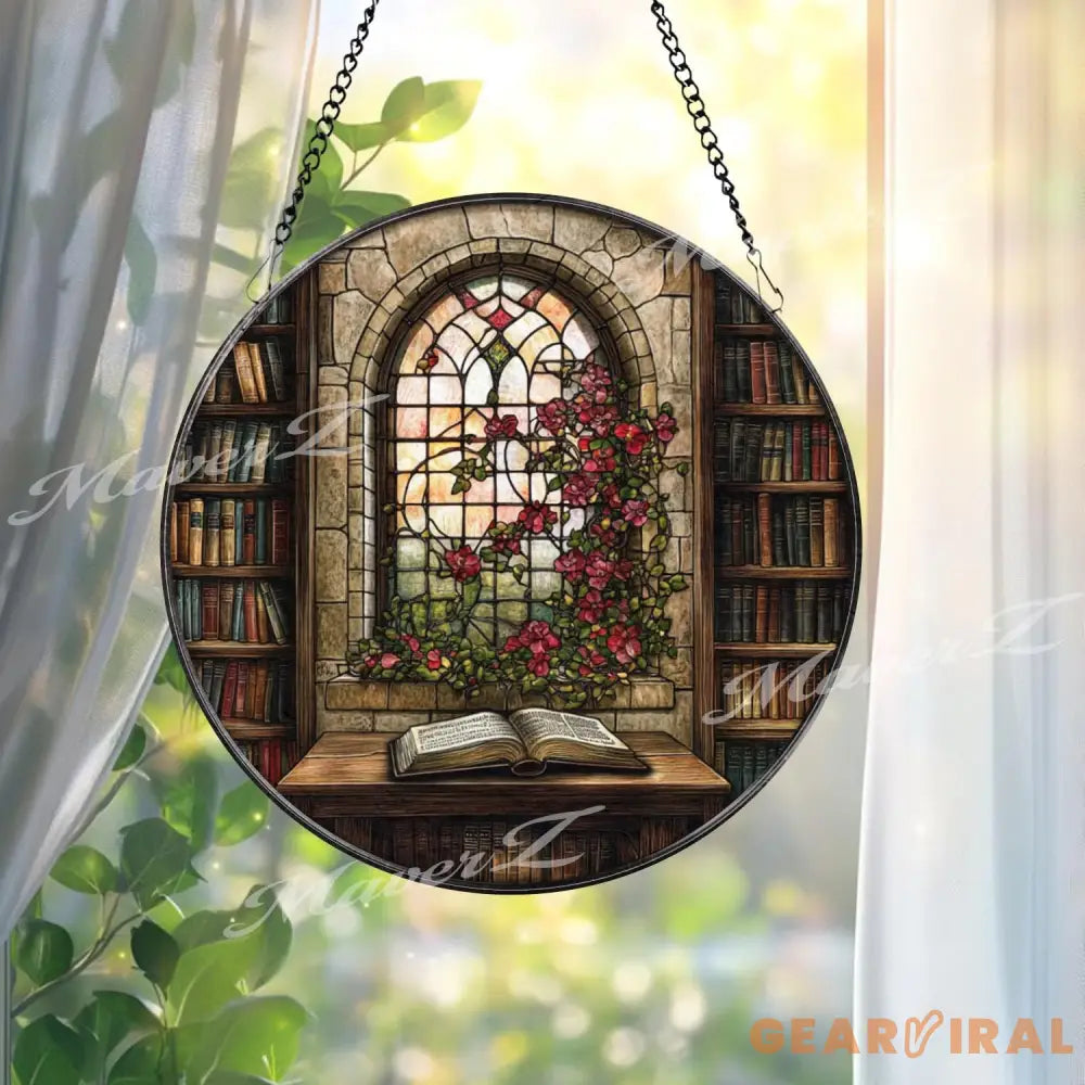 Pink Gladiolus Stained Glass Suncatcher Floral Window Panel Hanging Gift Elegant Botanical Flower Decor Handmade Glass