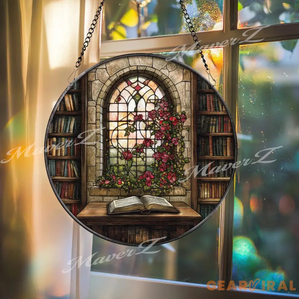 Pink Gladiolus Stained Glass Suncatcher Floral Window Panel Hanging Gift Elegant Botanical Flower Decor Handmade Glass