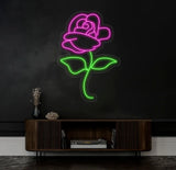 Pink Rose Flower Neon Sign Rose Neon Light Rose Led Light Flower Room Wall Decor Florist Neon Light Rose Neon Light