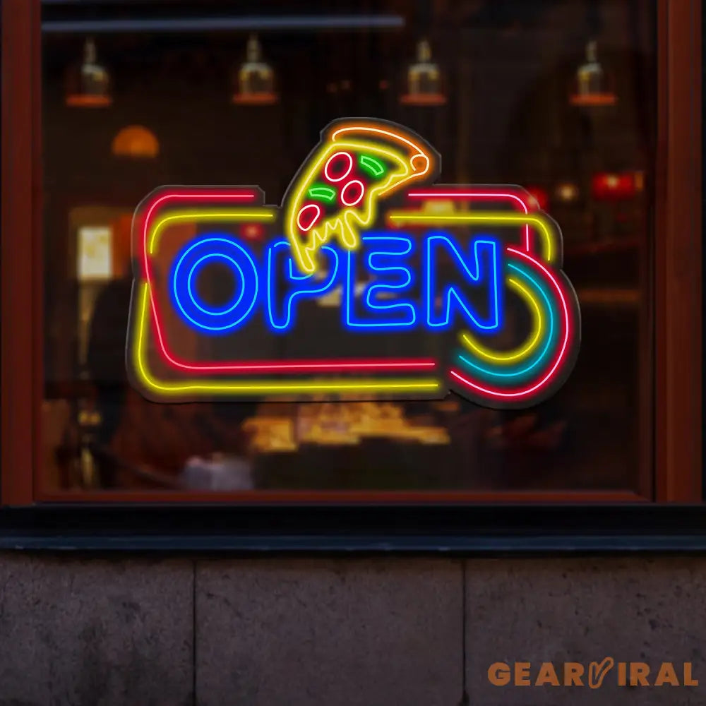 Pizza Neon Sign Open Pizza Led Sign Restaurant Sign Kitchen Neon Sign Neon Sign Bedroom Led Neon Sign Neon Light Sign