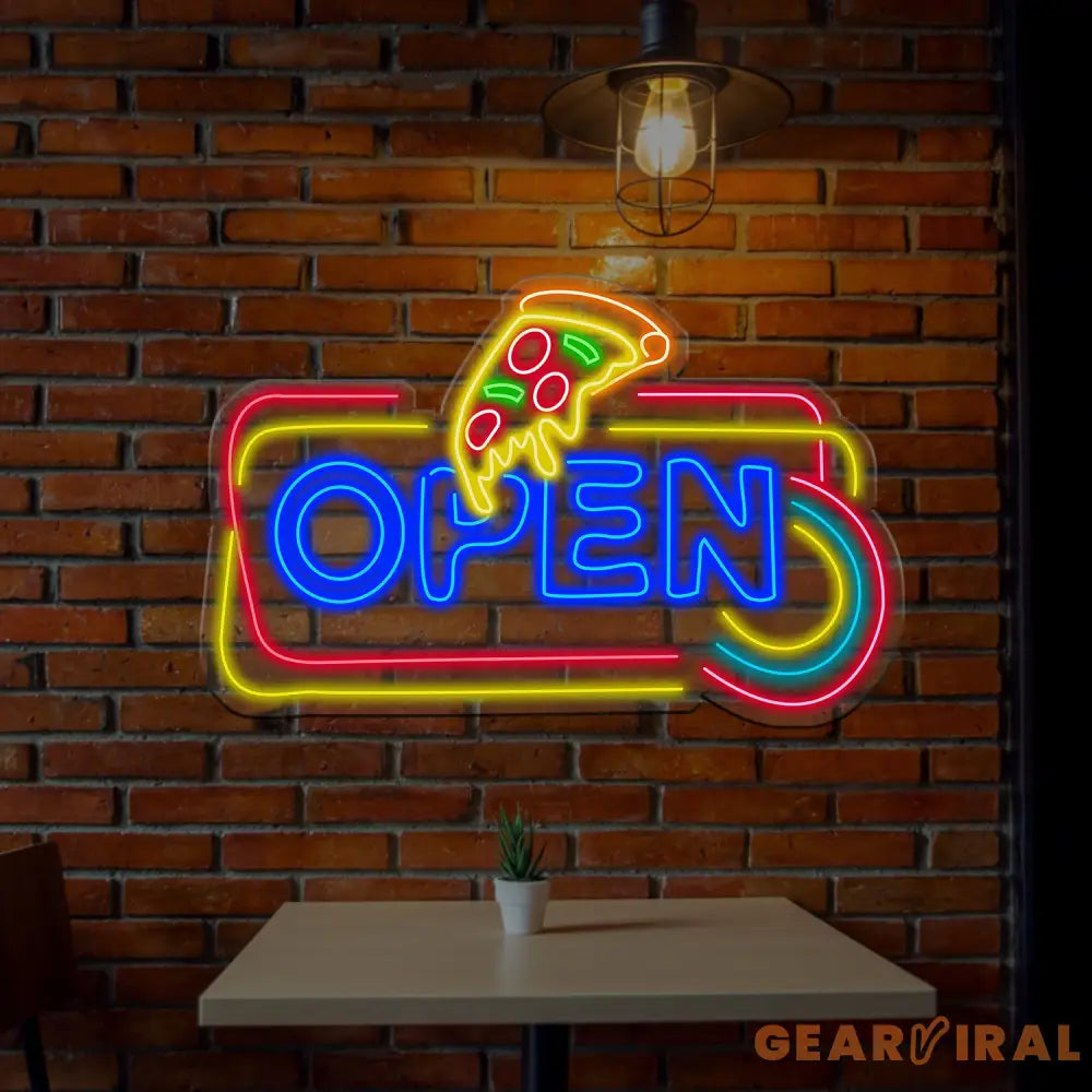 Pizza Neon Sign Open Pizza Led Sign Restaurant Sign Kitchen Neon Sign Neon Sign Bedroom Led Neon Sign Neon Light Sign
