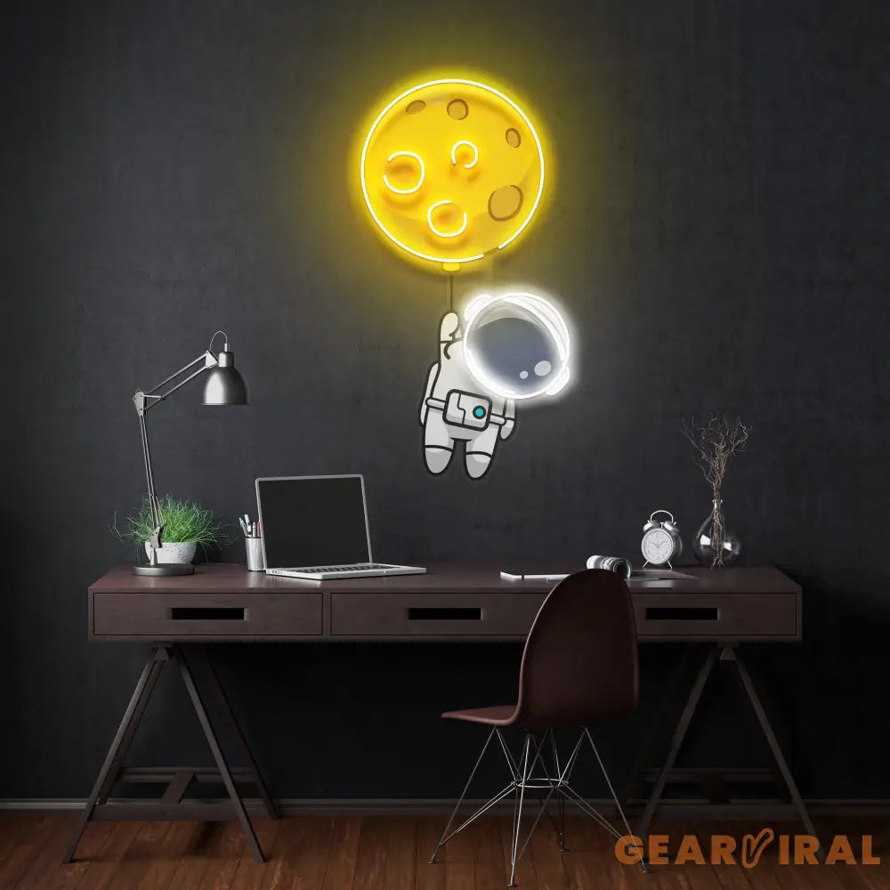 Planet Balloon Led Neon Acrylic Artwork