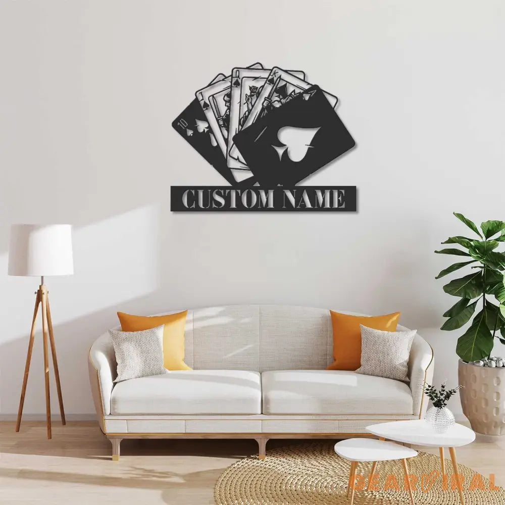 Poker Wall Art With LED Lights - Poker Decor Wall Led Sign - Poker RGB Color Led Light Sign - Christmas Gift | GearViral