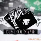 Poker Wall Art With LED Lights - Poker Decor Wall Led Sign - Poker RGB Color Led Light Sign - Christmas Gift | GearViral