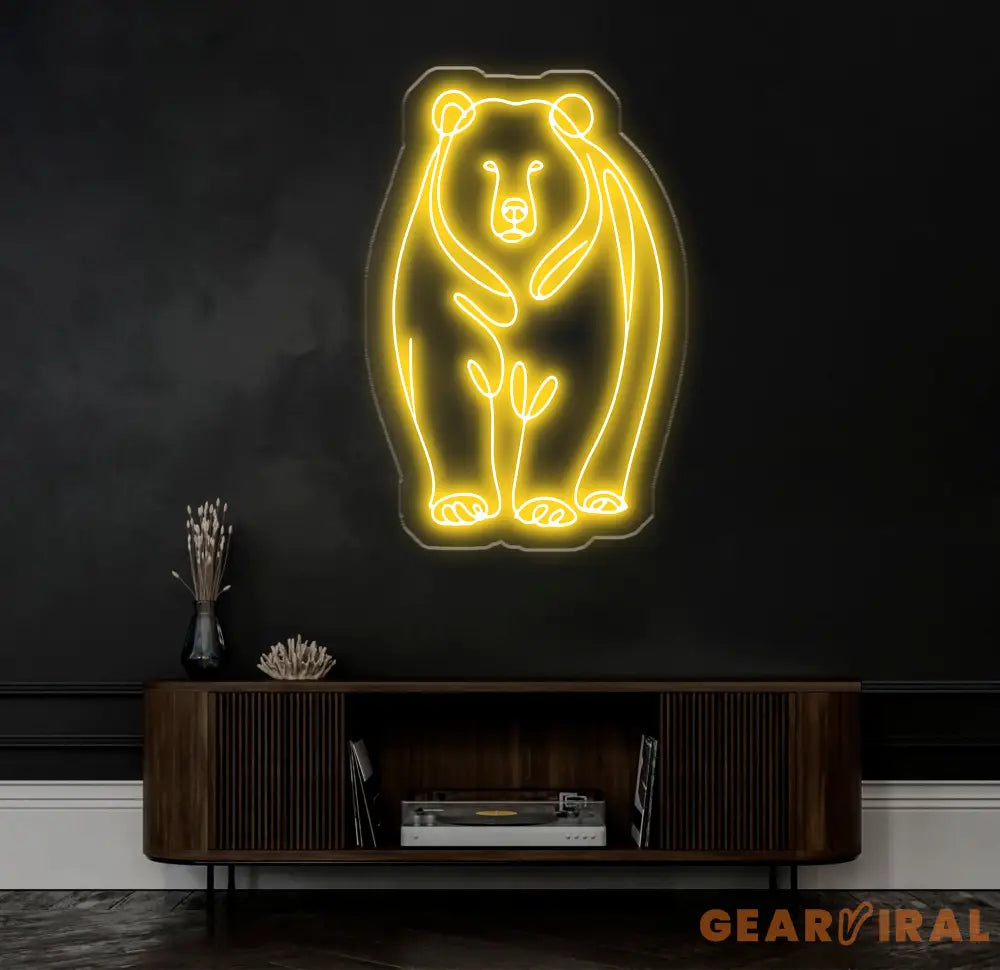 Polar Bear LED Neon Sign - Custom Wall Decor Game Room Sign Bar LED Light Best Gifts for Him Unique Polar Bear Neon Art