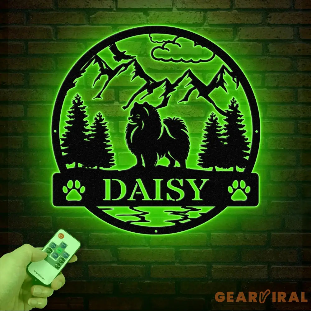 Pomerian Metal Sign Custom Dog Name Sign Dog Memorial Gift Pomerian Wall Decor Dog Lovers Wall Art Pet Lover Gift Dog