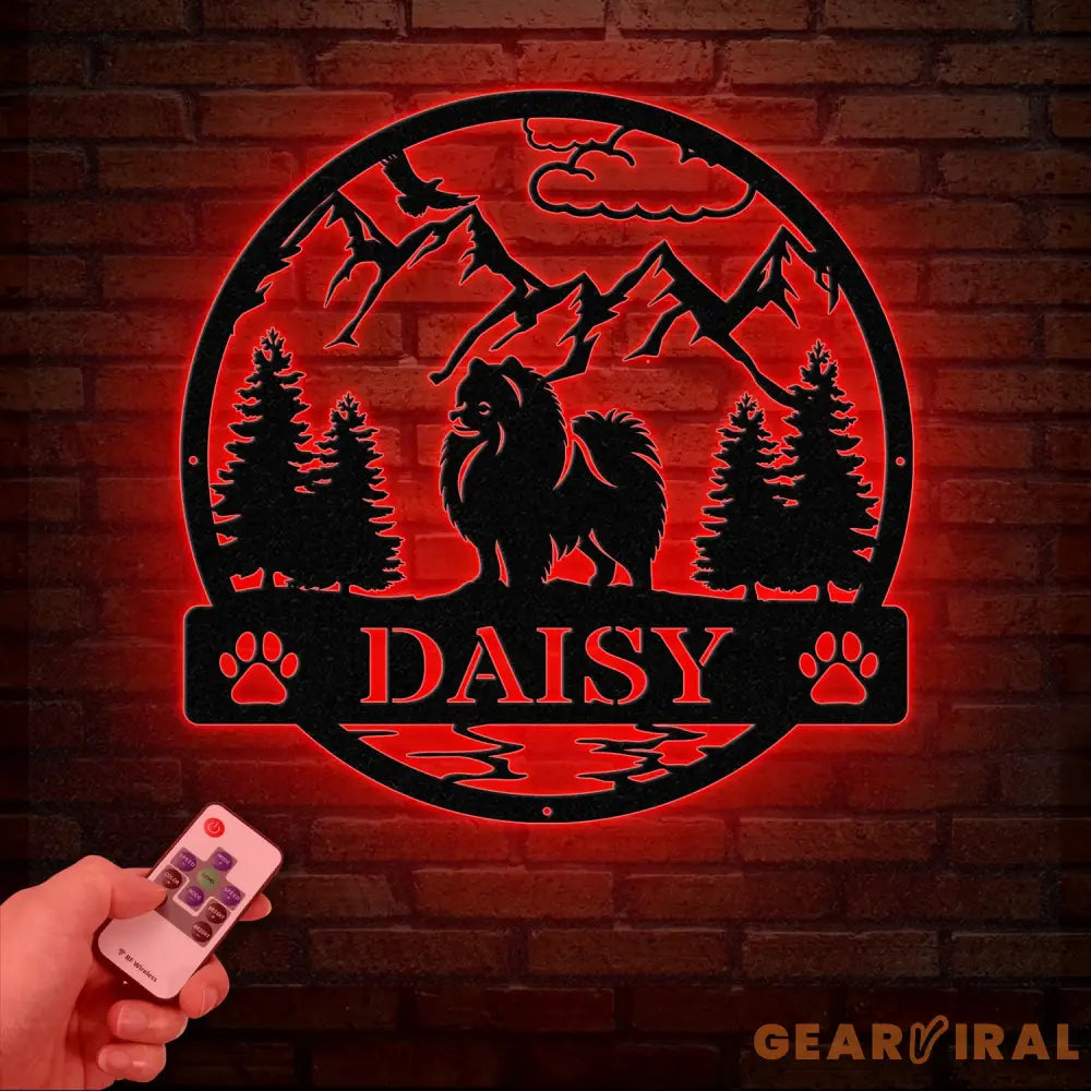 Pomerian Metal Sign Custom Dog Name Sign Dog Memorial Gift Pomerian Wall Decor Dog Lovers Wall Art Pet Lover Gift Dog