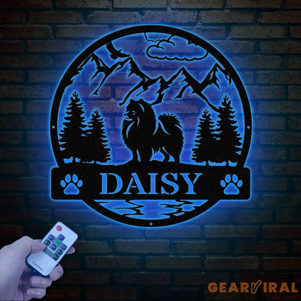 Pomerian Metal Sign Custom Dog Name Sign Dog Memorial Gift Pomerian Wall Decor Dog Lovers Wall Art Pet Lover Gift Dog