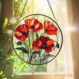 Poppy Flower Glass Suncatcher California Botanical Window Art Garden-Inspired Home Decor Unique Floral Gift for Mom or