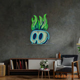 Potted Plant Skull Head Cartoon LED Neon Sign Light Pop Art