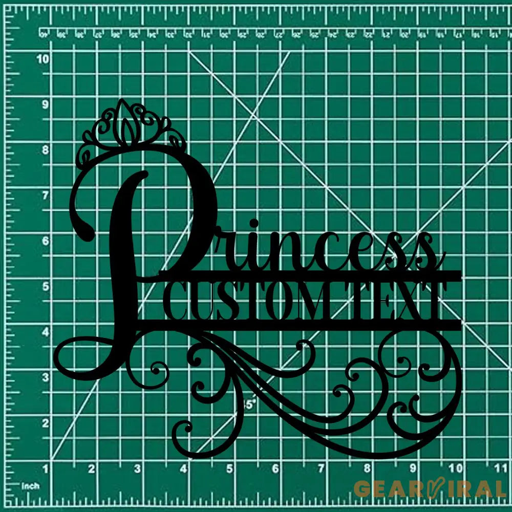 Princess Monograms Name Metal Sign Personalized Room Name Led Sign Outdoor Door Decor Address Wall Art Perfect Gift for